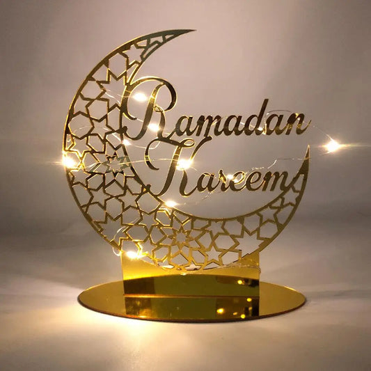 Eid Mubarak Acrylic Ornament Ramadan Decorations for Home Islamic Muslim Party Supplies Eid Al Adha Favor Ramadan Kareem Gifts
